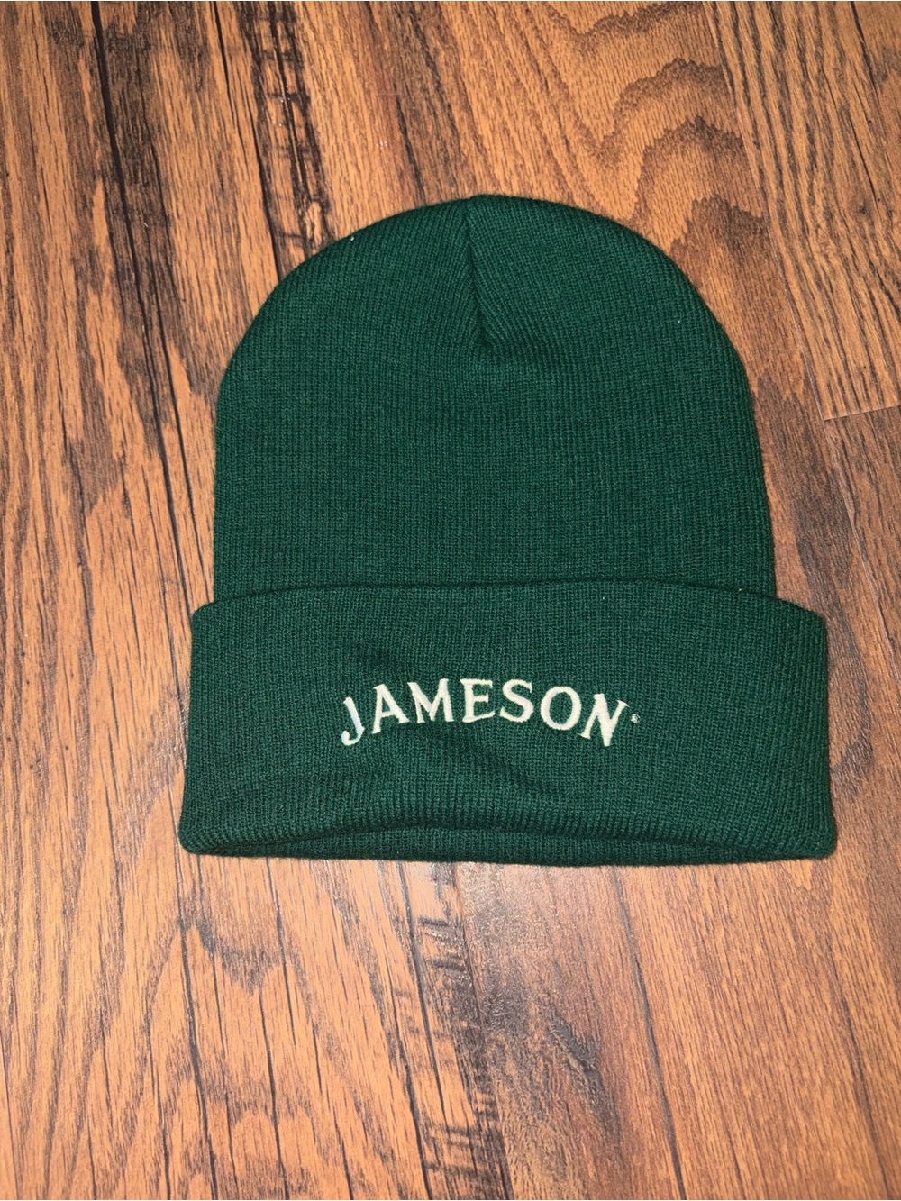 Jameson Green Knit Beanie - Fold Cuff Marled Winter Hat